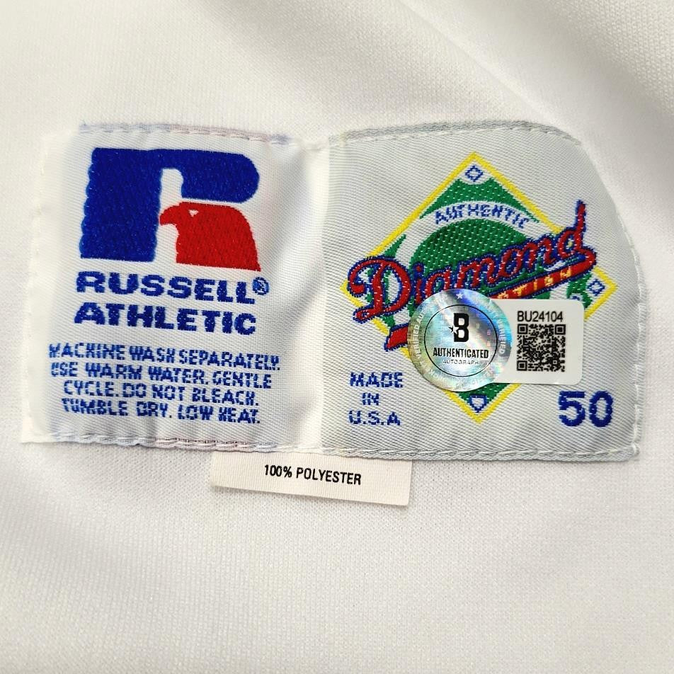 Jim Abbott signed vintage California Angels Jersey autograph ~ Beckett BAS