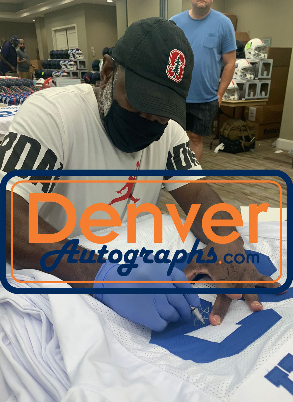Emmitt Smith Autographed/Signed Pro Style White XL Jersey BAS 28322