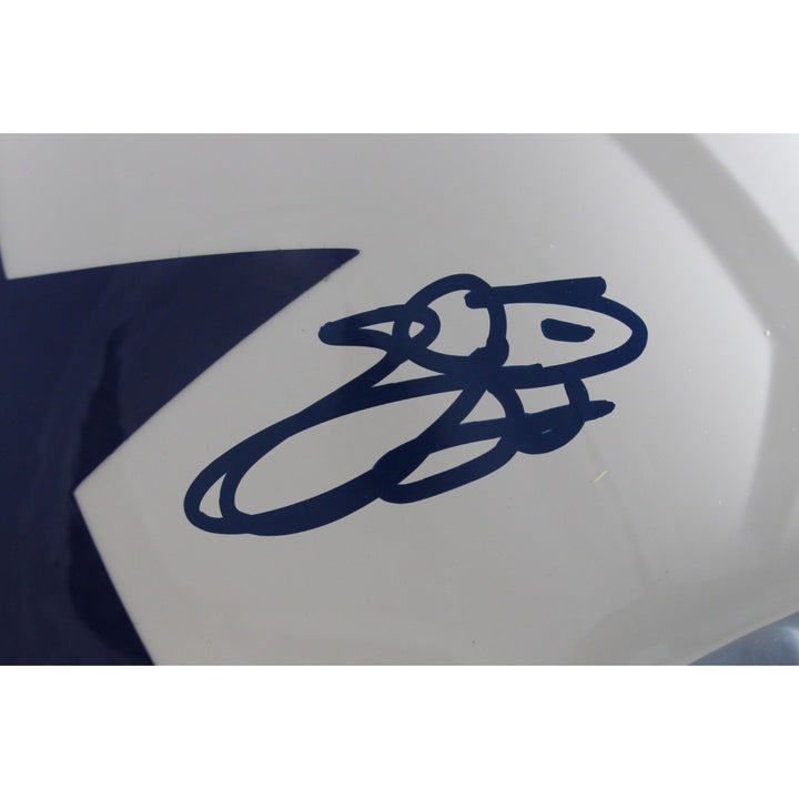 Emmitt Smith Autographed Dallas Cowboys F/S Retro Helmet Beckett Witness 55288