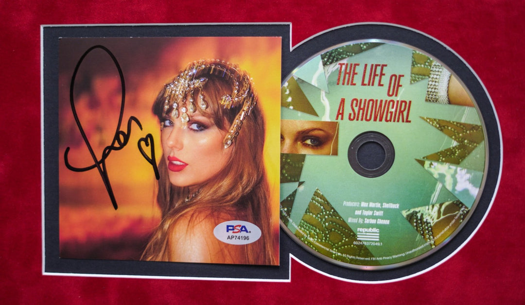 Taylor Swift Signed CD Cover Custom Framed PSA The Life of a Showgirl