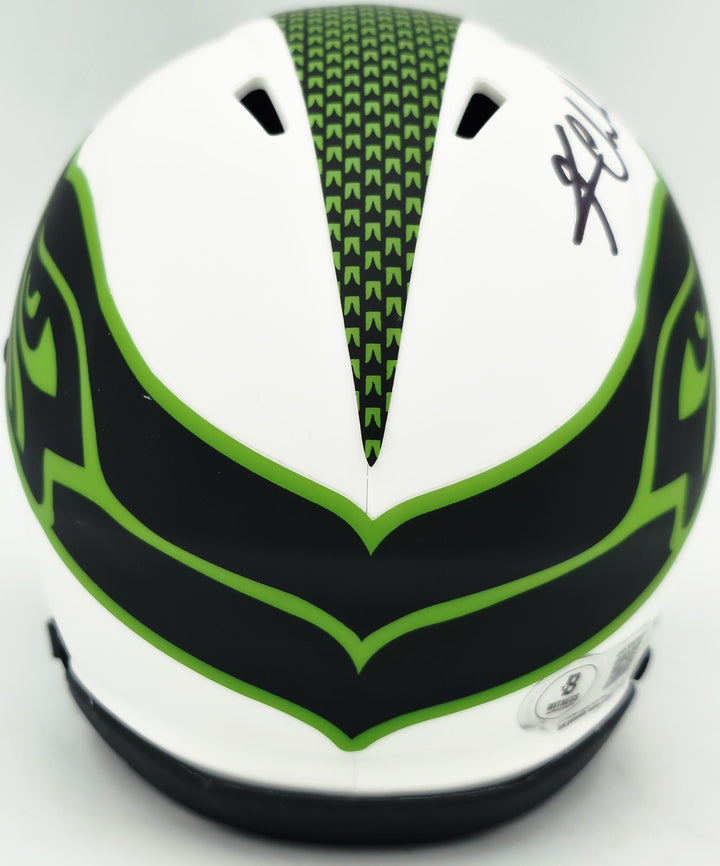 Kam Chancellor Auto Seahawks Lunar Eclipse White Speed Mini Helmet Beckett Wit