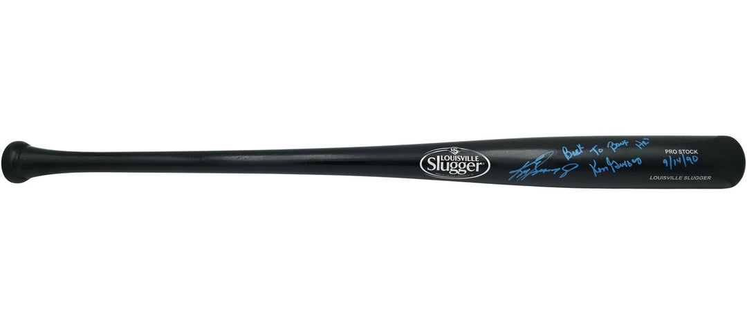 Ken Griffey Jr. & Sr Auto Black L Slugger Pro Stock Bat Mariners Back To Back HR