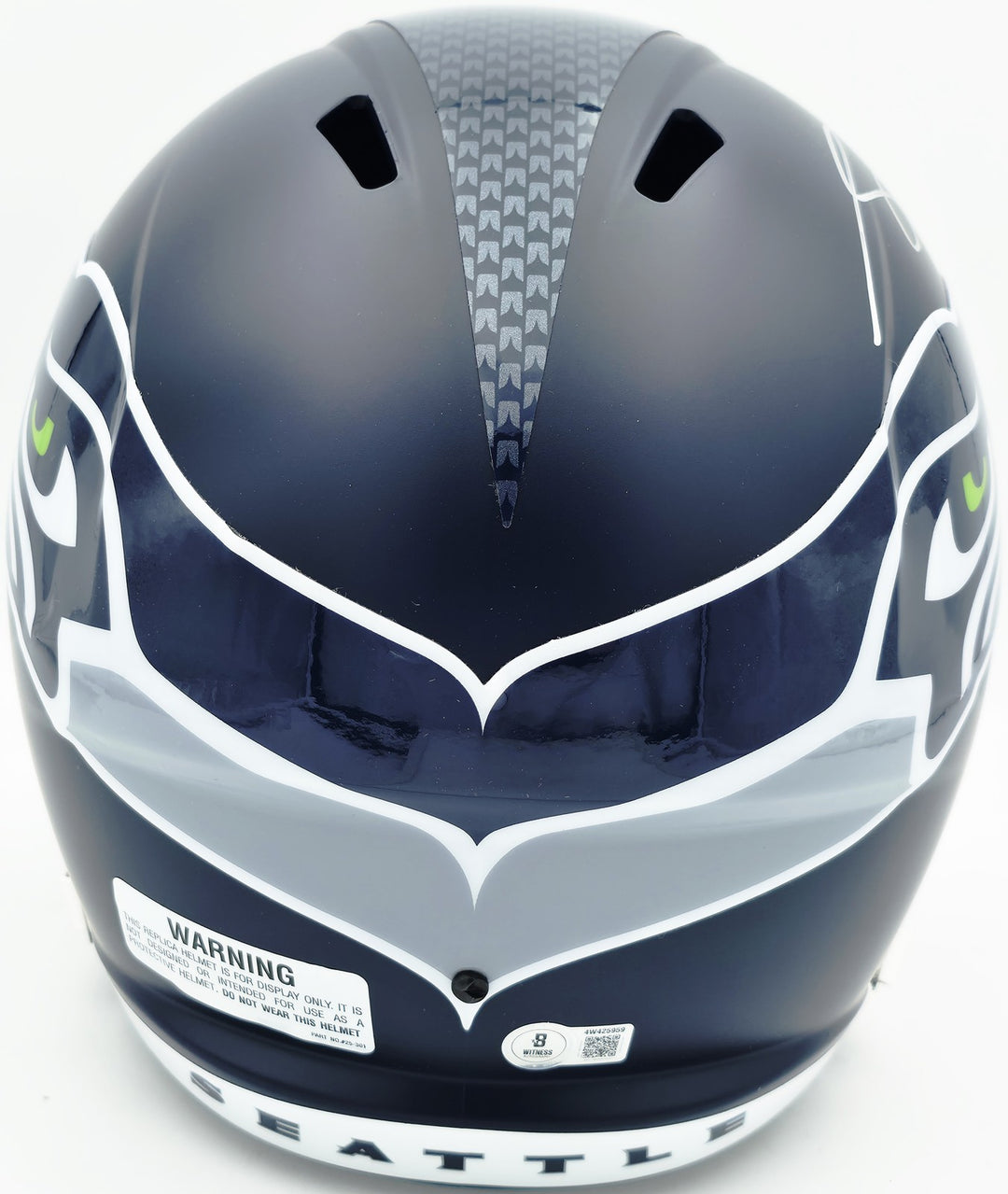 Sam Darnold Signed Seahawks Blue Full Size Speed Replica Helmet Beckett Witness