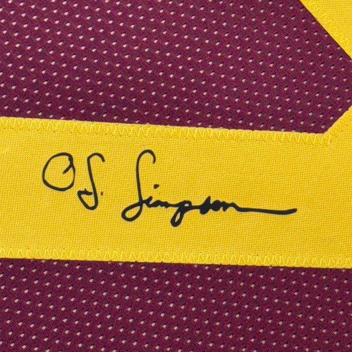Framed Facsimile Autographed OJ O.J. Simpson 33x42 Reprint Laser Auto Jersey