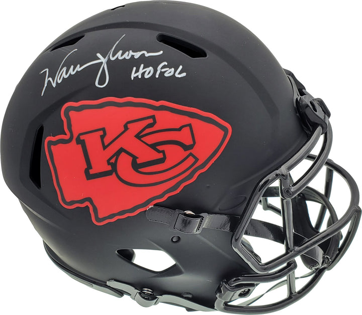 Warren Moon Auto Chiefs Eclipse Black Full Size Speed Authentic Helmet HOF 06