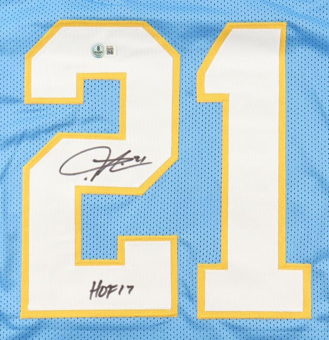 LaDainian Tomlinson San Diego Signed Powder Blue Football Jersey HOF 17 BAS