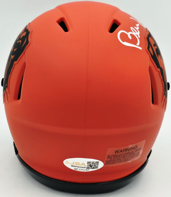 Bernie Kosar Signed Cleveland Browns Rave Orange Speed Mini Helmet JSA Witness
