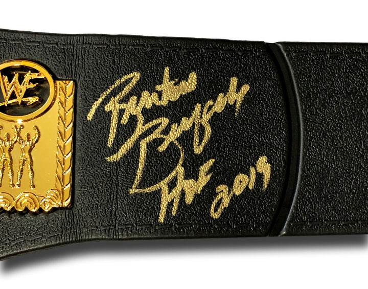 Greg Valentine Brutus "Barber" Beefcake Dual Signed WWF Rep Belt PSA/DNA COA WWE
