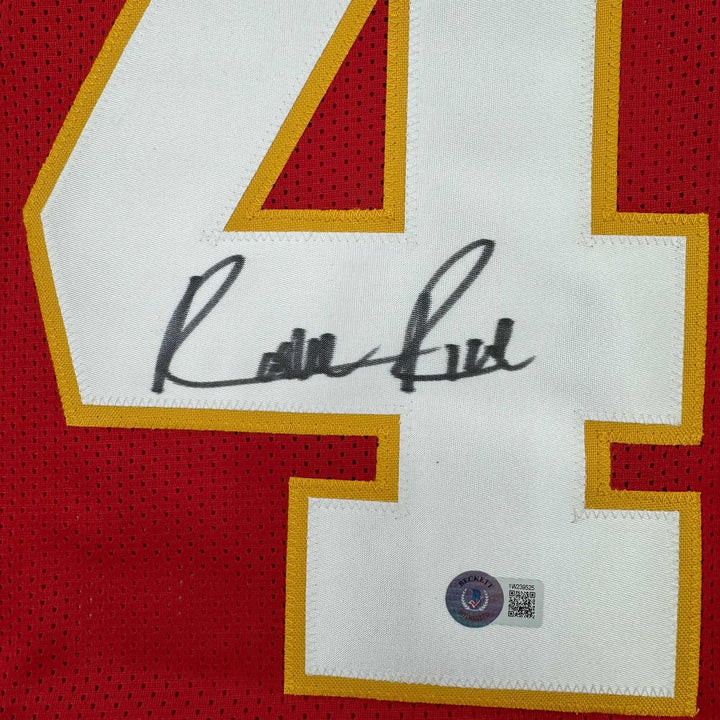 Autographed/Signed Rashee Rice Kansas City Red Jersey Beckett BAS COA