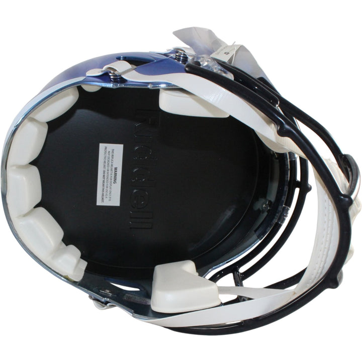 Seattle Seahawks Full Size Replica Chrome Helmet Riddell New In Box 39609