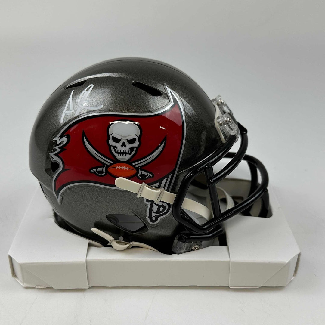 Autographed/Signed Simeon Rice Buccaneers Mini Helmet Beckett BAS COA