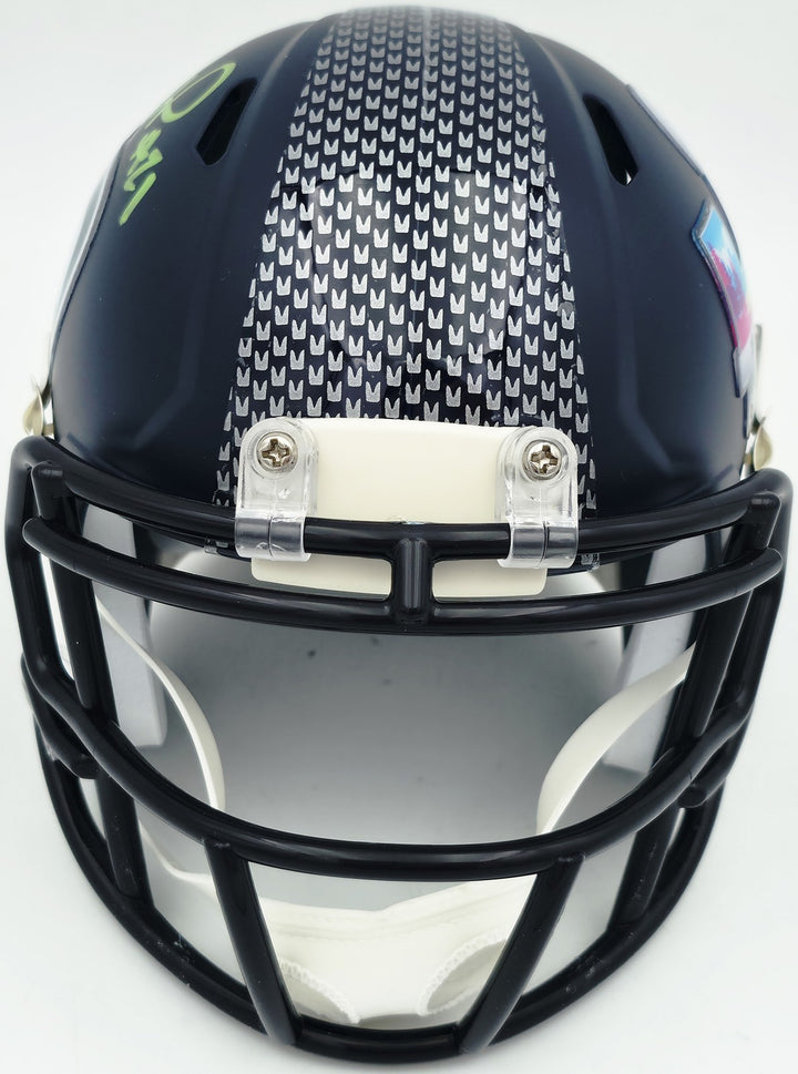 Devon Witherspoon Signed Seahawks Blue SB LX Champions Logo Speed Mini Helmet