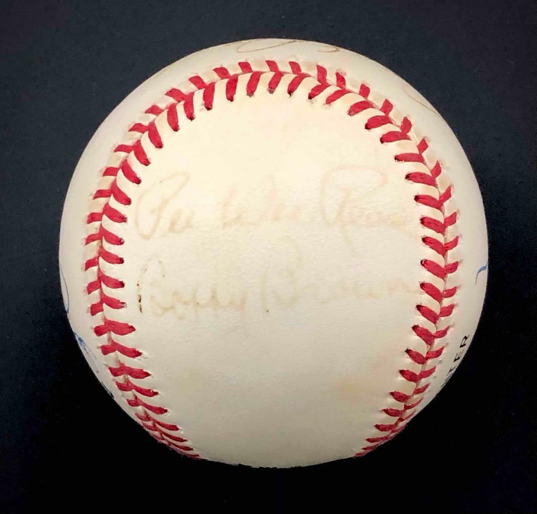 Tom Seaver/Johnny Bench/Pee Wee Reese multi signed Baseball BAS COA LOA Beckett
