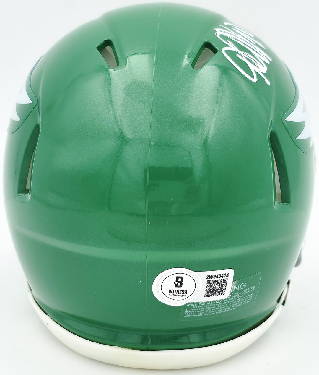 DeSean Jackson Auto Eagles 2023 Alternate Kelly Green Speed Mini Helmet Beckett