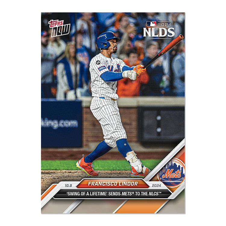FRANCISCO LINDOR NLDS SWING OF A LIFETIME GRAND SLAM TO NLCS TOPPS NOW CARD #816