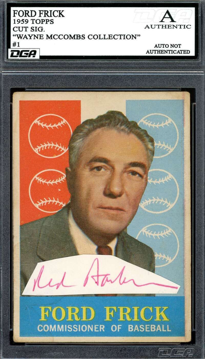 Red Barber DGA Signed 1959 Topps Ford Frick Cut Autograph