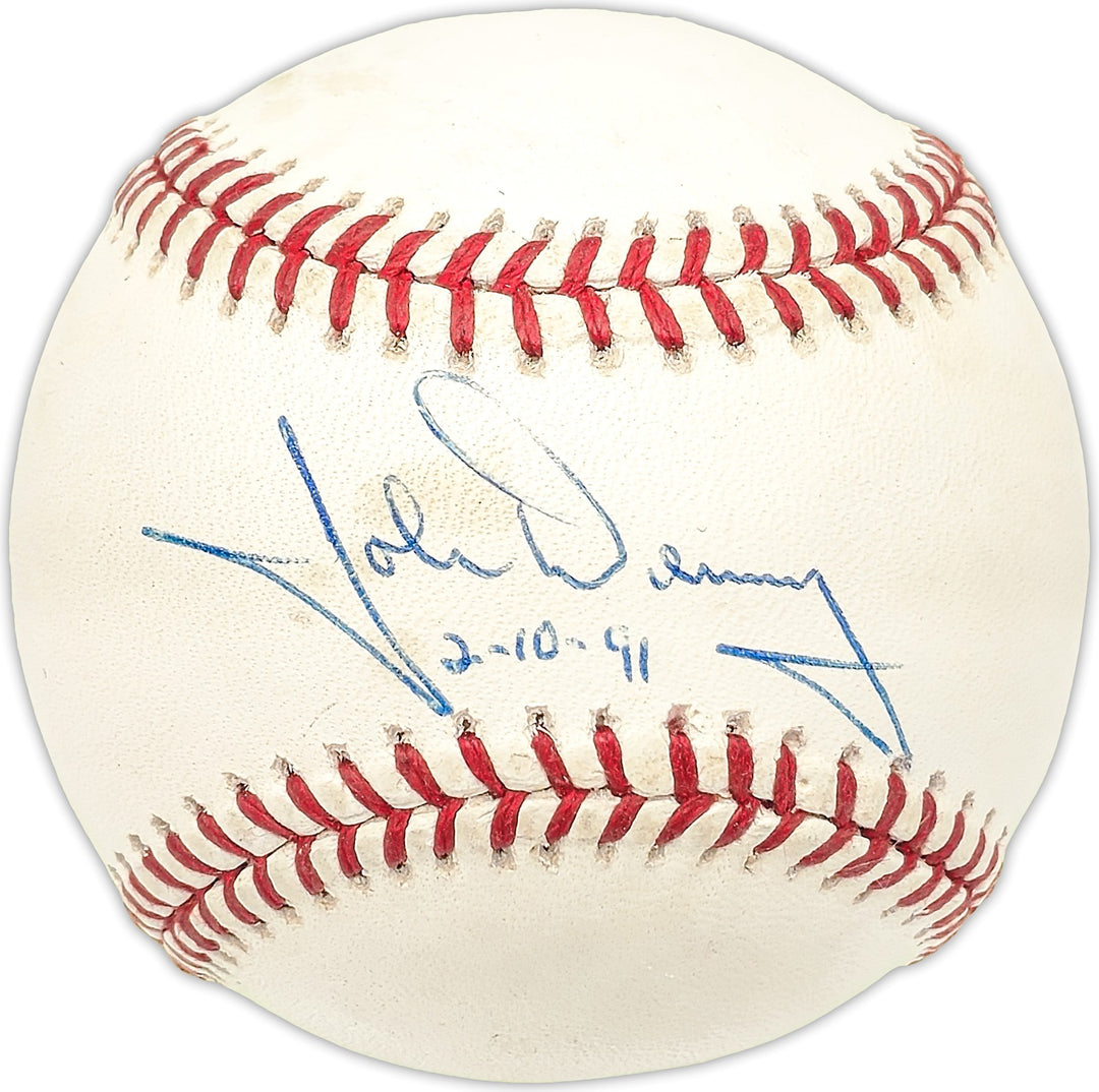 John Denny Signed NL Baseball Philadelphia Phillies "33279" JSA #A19221