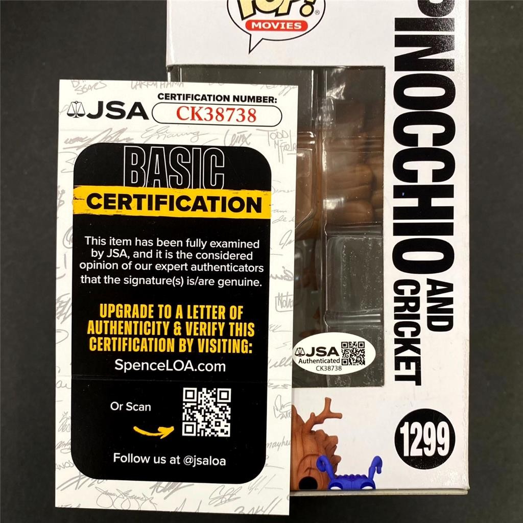 Guillermo Del Toro signed Pinocchio Funko Pop! Figure 1299 autograph ~ JSA