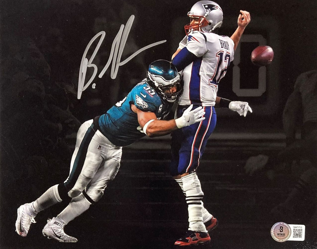 Brandon Graham Signed 8x10 Philadelphia Eagles Brady Strip Sack Photo BAS ITP