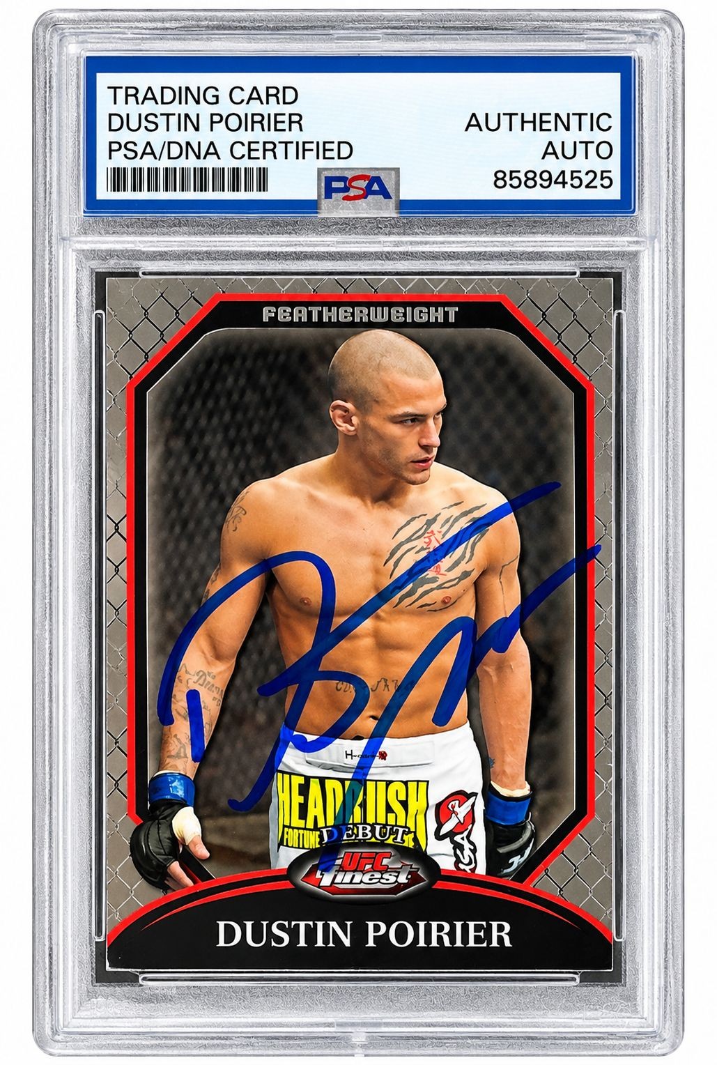 Dustin Poirier Signed 2011 Topps UFC #1 Rookie Card PSA/DNA
