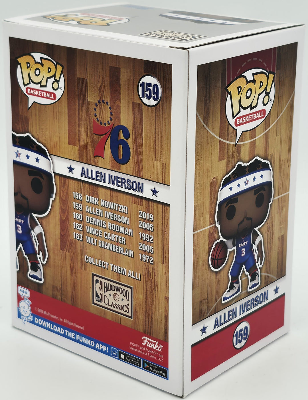 Allen Iverson Autographed Signed Funko Pop Vinyl Figurine #159 76ers Beckett Wit
