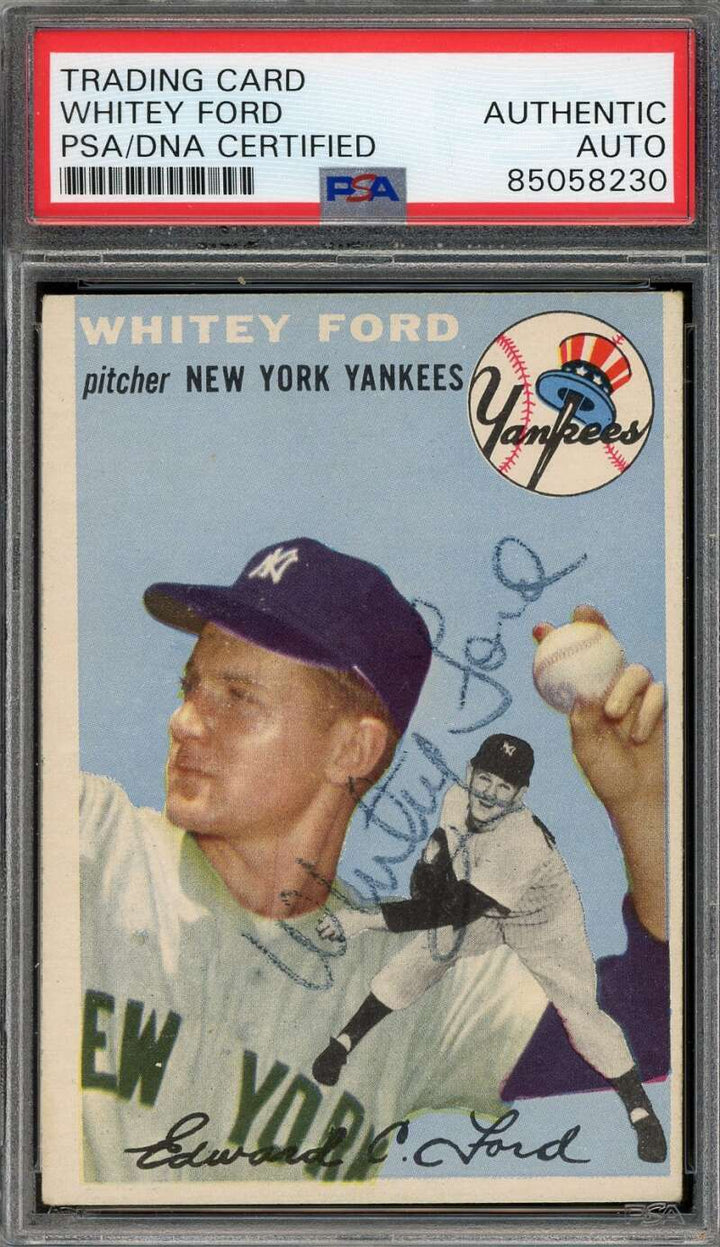 Whitey Ford PSA DNA Vintage Signed 1954 Topps Autograph