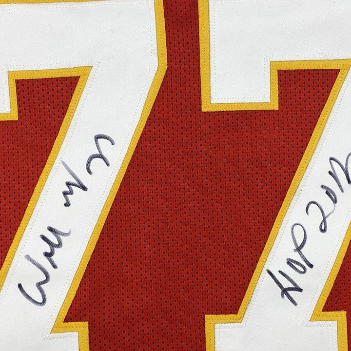 Autographed/Signed Willie Roaf HOF 2012 Kansas City Red Football Jersey BAS COA