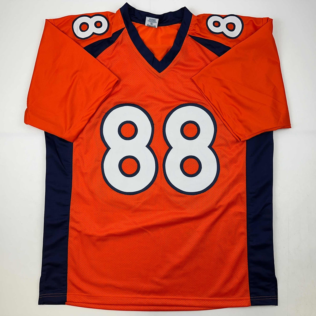 Facsimile Autographed Demaryius Thomas Denver Orange Reprint Jersey Size Mens XL