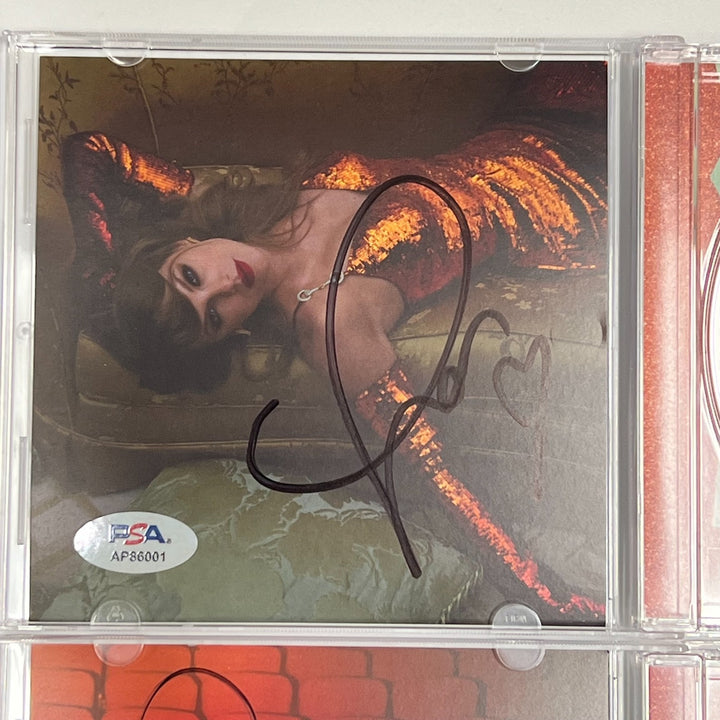 Taylor Swift Signed CD Cover Bundle PSA/DNA The Life of a Showgirl