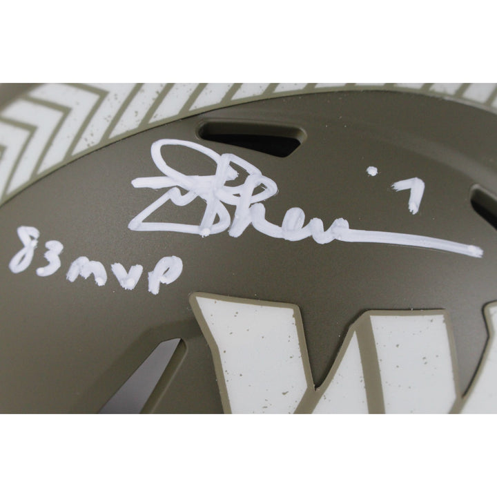 Joe Theismann Signed Washington Commanders 22 STS Mini Helmet MVP Beckett 49701