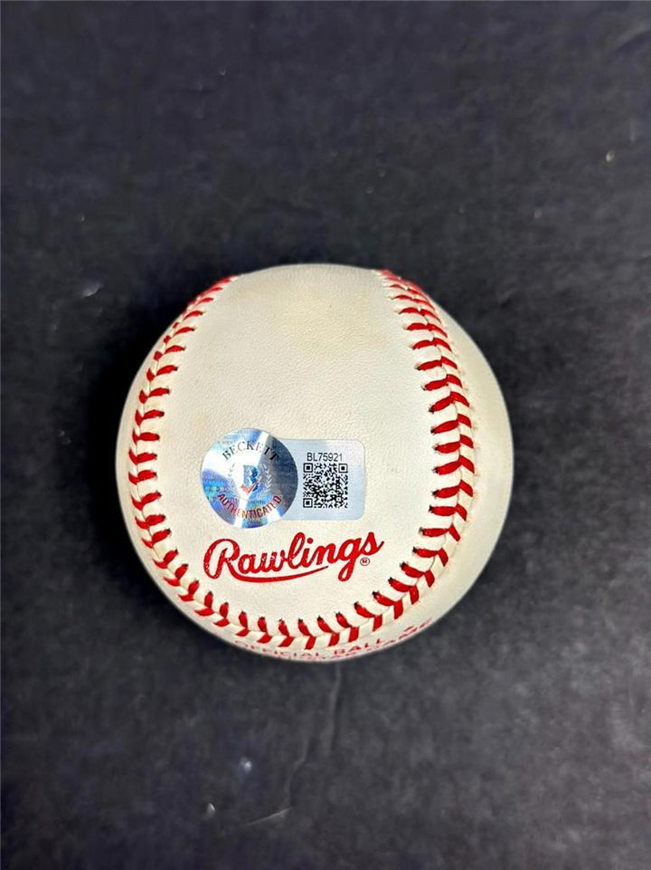 Orel Hershiser signed "Bulldog, 3x AS " 1989 All Star Baseball auto Beckett BAS