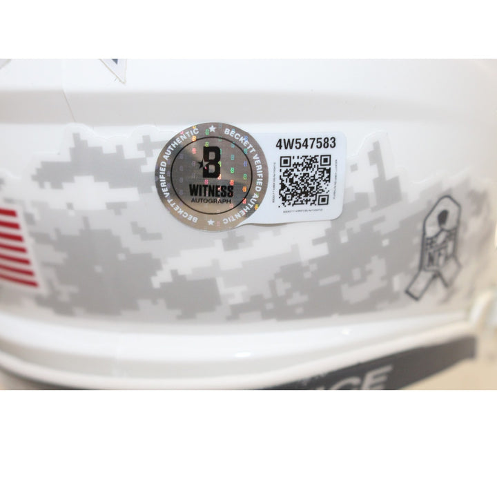 Dak Prescott Autographed/Signed Dallas Cowboys 24 STS Mini Helmet Beckett 56338