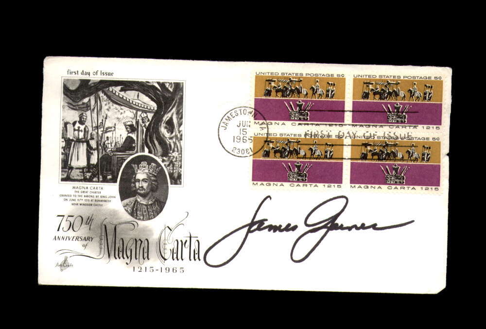 James Garner JSA Coa Signed 1965 First Day Cover Cache FDC Autograph