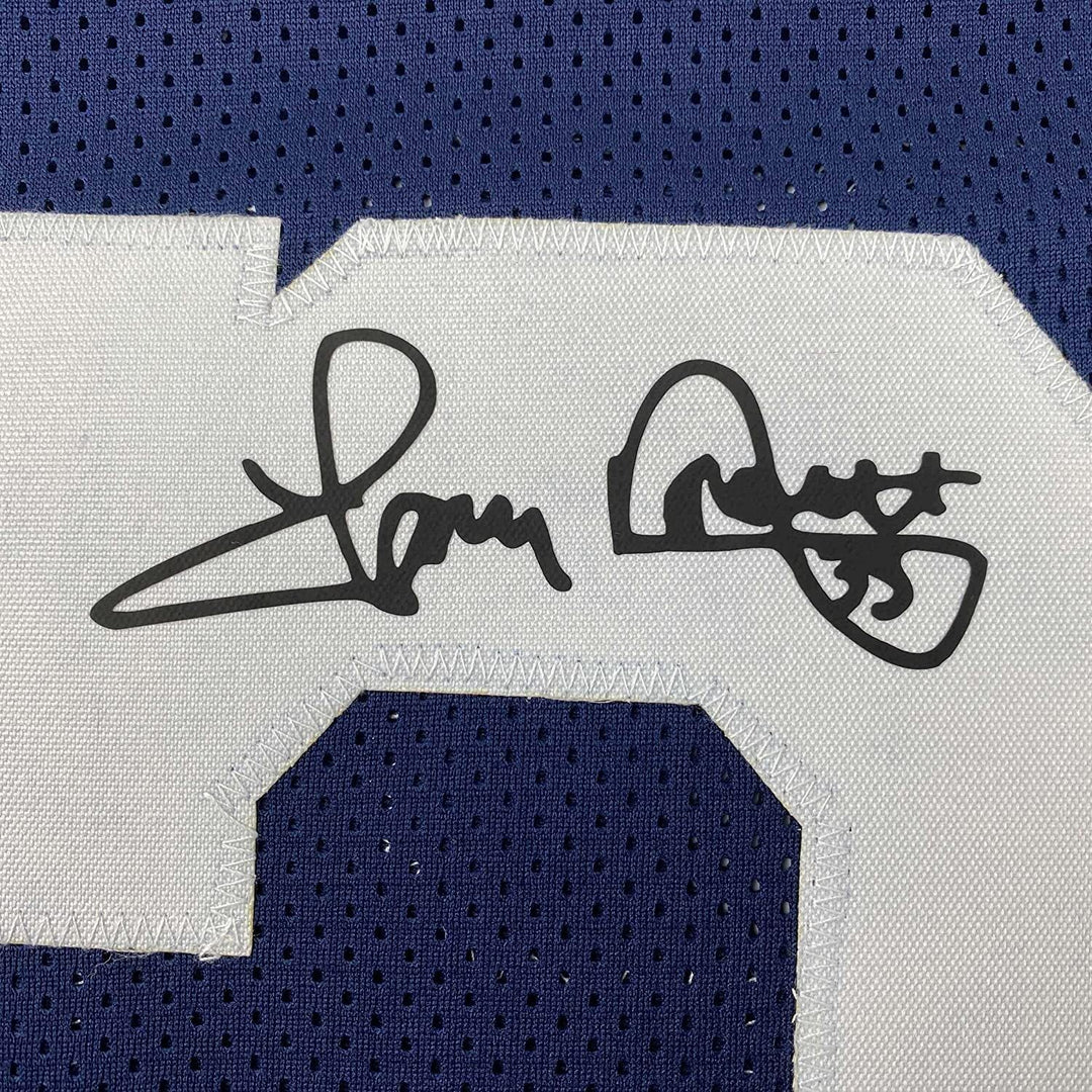 Framed Facsimile Autographed Tony Dorsett 33x42 Dallas Reprint Laser Auto Jersey