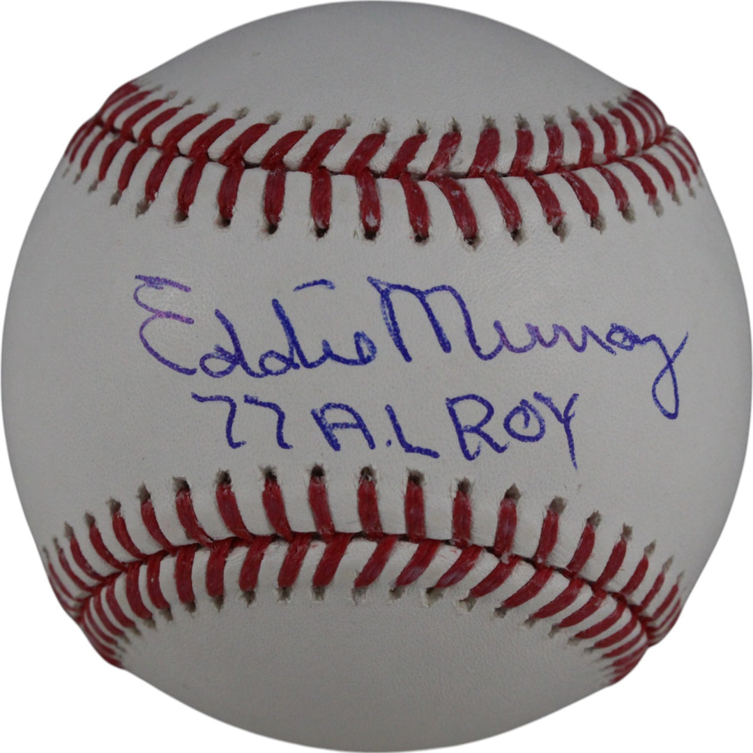 Eddie Murray Autographed Baltimore Orioles OML Ball AL ROY Beckett Witness 50289