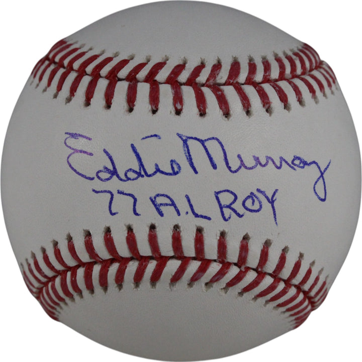 Eddie Murray Autographed Baltimore Orioles OML Ball AL ROY Beckett Witness 50289