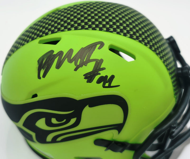 Byron Murphy II Signed Seahawks Rave Green Speed Mini Helmet (Smudged) MCS Holo