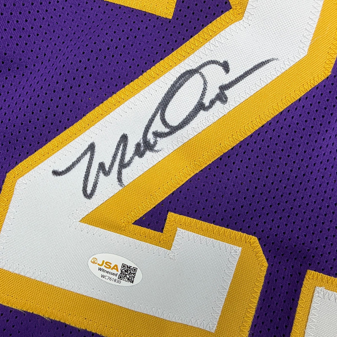 Autographed/Signed Michael Cooper Los Angeles Purple Jersey JSA COA