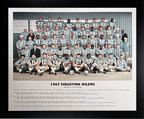 1967 Houston Oilers Team AFL Eastern Division Champions 16x20 Photo Framed