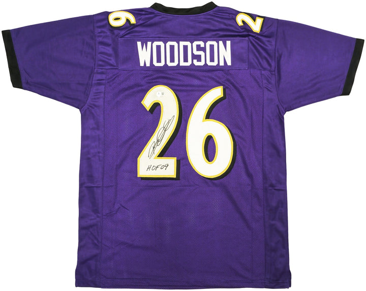 Baltimore Ravens Rod Woodson Signed Purple Jersey "HOF 09" Beckett Witness