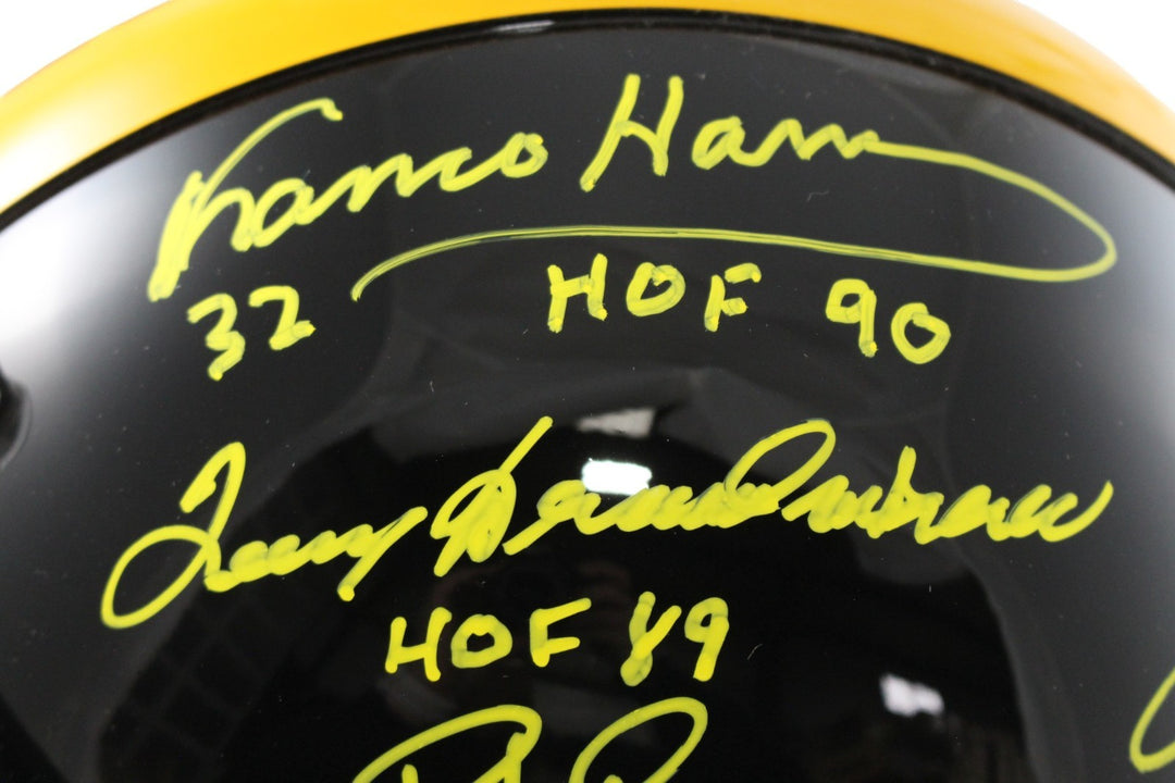 Pittsburgh Steelers Autographed HOF Pro Helmet Franco Bradshaw +12 Beckett 54612