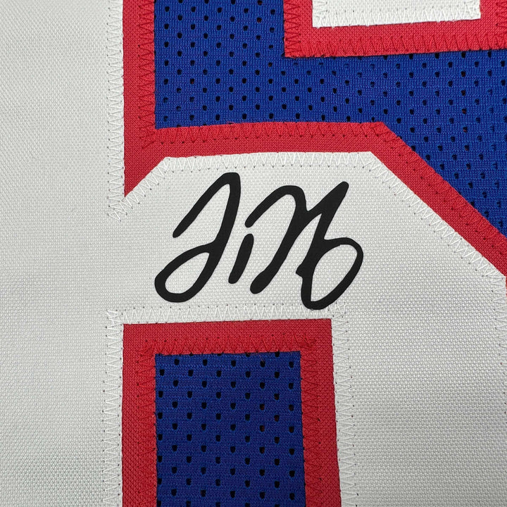 Facsimile Autographed Jalon Daniels Kansas Blue Reprint Jersey Size Men's XL