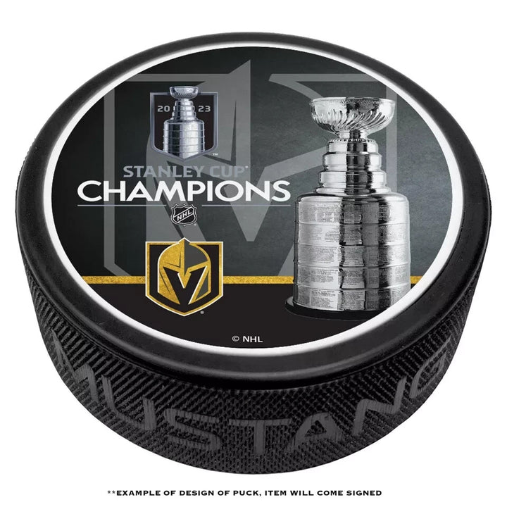 Keegan Kolesar Autographed Stanley Cup Vegas Golden Knights Hockey Puck COA IGM