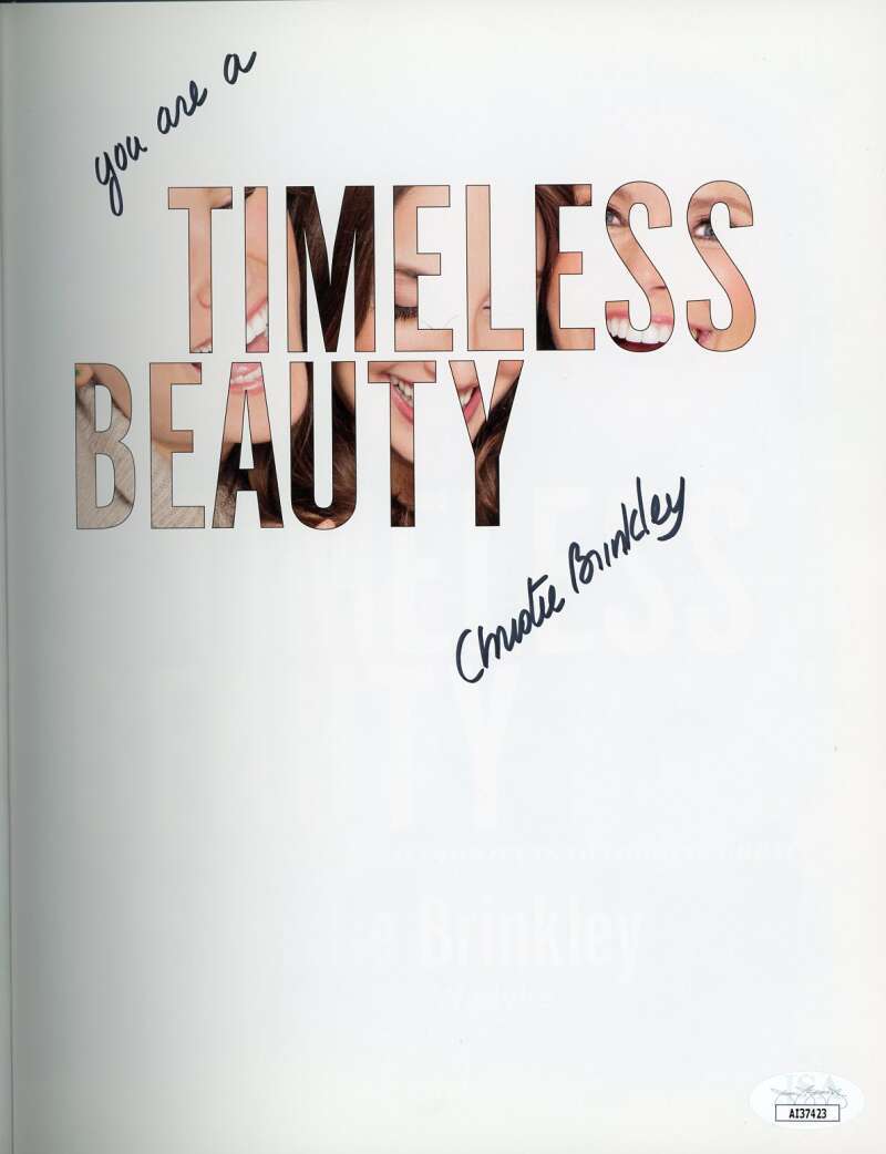 Christie Brinkley JSA Coa Signed Timeless Beauty Book Autograph