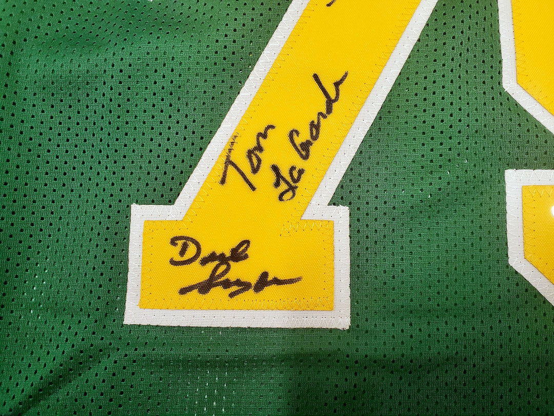 1978-79 NBA Champ Supersonics Auto Green Jersey 8 Sig Fred Brown Gus Williams