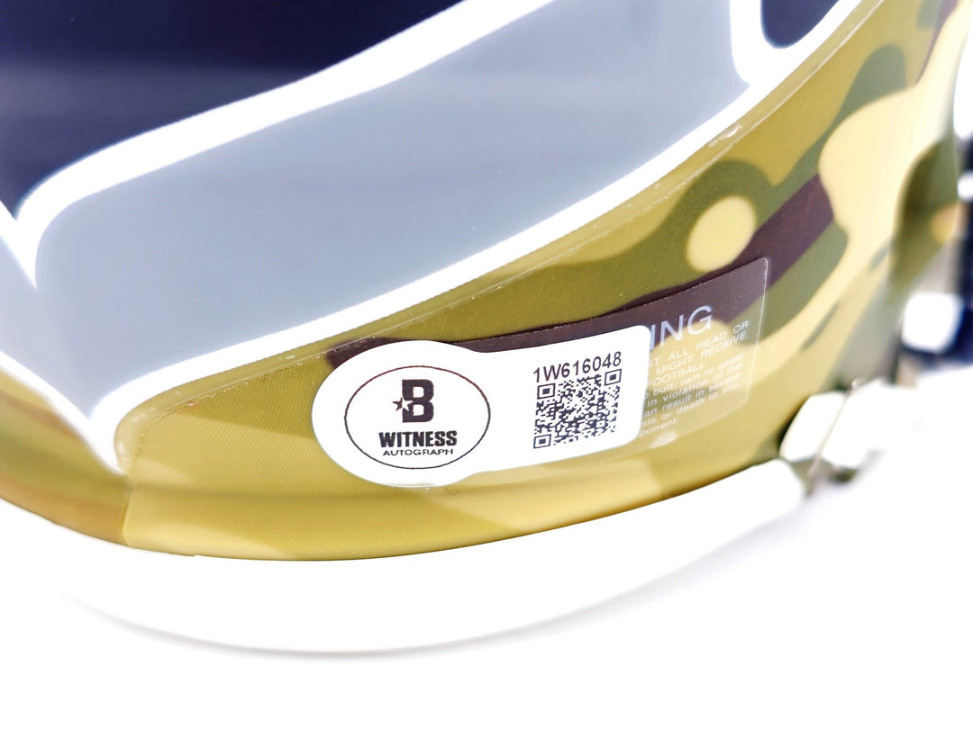 Kenneth Walker III Signed Seattle Seahawks Camo Speed Mini Helmet Beckett Wit