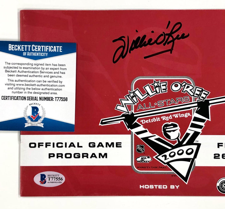 Willie O'Ree autograph signed Detroit 2000 All Star Game program BAS COA Beckett
