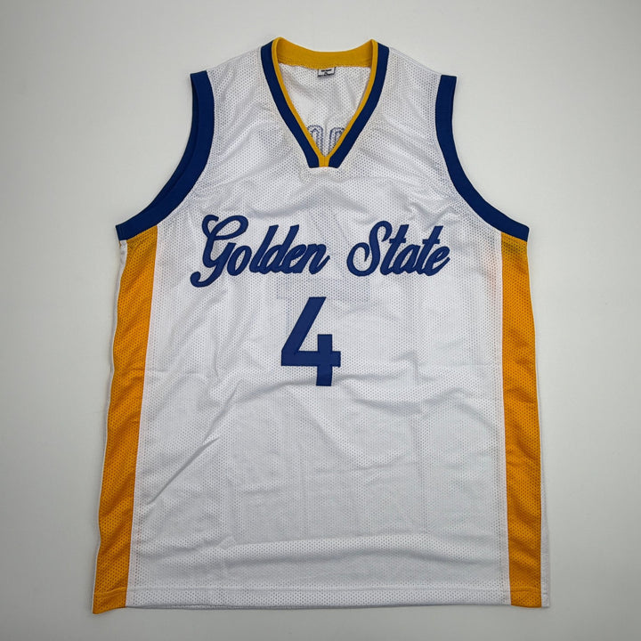 Autographed/Signed Moses Moody Golden State White Jersey Beckett BAS COA