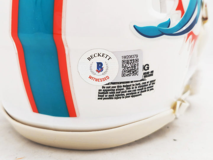 Tyreek Hill Signed Miami Dolphins White Speed Mini Helmet Beckett Witness