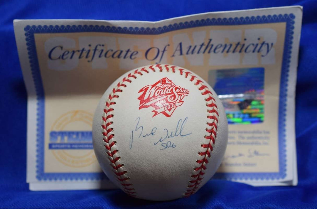 Bernie Williams Steiner Coa Autograph Official 1988 World Series Signed Baseball